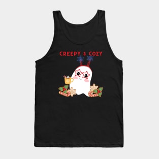 Creepy & Cozy Holiday Winter Ghost Tank Top